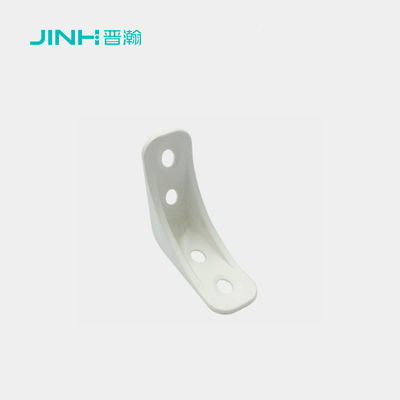 JINHAN JH-17009 15x30mm L-Shape Plastic Corner Bracket, 4-Hole Injection Molded High-Strength Furniture Connector for Hidden Cabinet & Wardrobe Assembly
