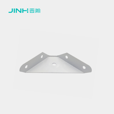 JINHAN Heavy-Duty Triangle Corner Bracket JH-17015, 5-Hole Steel Corner Connector for Cabinet & Wardrobe, 235x103x61mm, Powder Coated