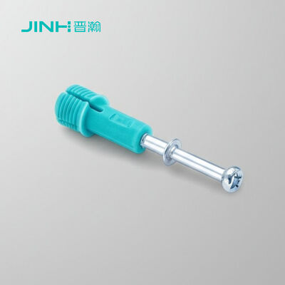 JH-2138 Minifix Spreading Bolt & Connector | Cold Rolled Steel High Strength | 36mm Fastening Bolt for 15mm+ Boards | Hidden Installation with Nylon Expansion Plug