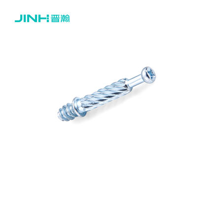Jinhong JH-2171 Eccentric Cam Lock Connecting Screw Bolt for Furniture, 40mm Cold-Drawn Steel with Blue Zinc, High Torque for 15mm+ Board