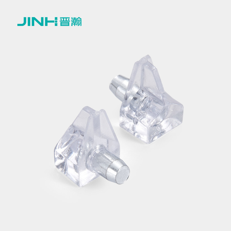 11*10.6mm Crystal Steel Plastic Shelf Pins, Furniture Cabinet Connector For Rta Furniture
