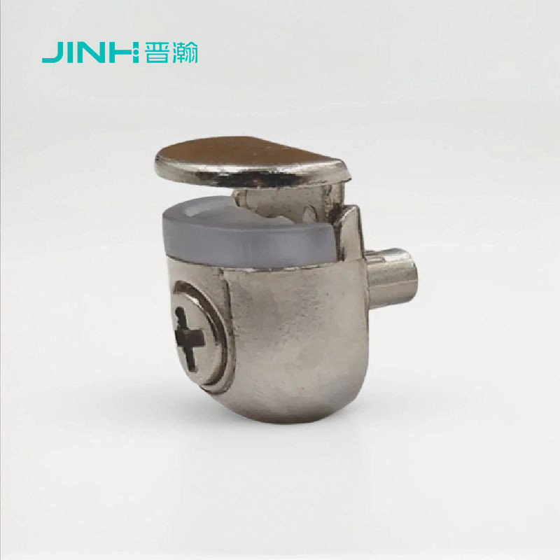 Nickel Plated Semi Circular Glass Panel Clips For 3-9mm Thickness Glass In Zinc Alloy