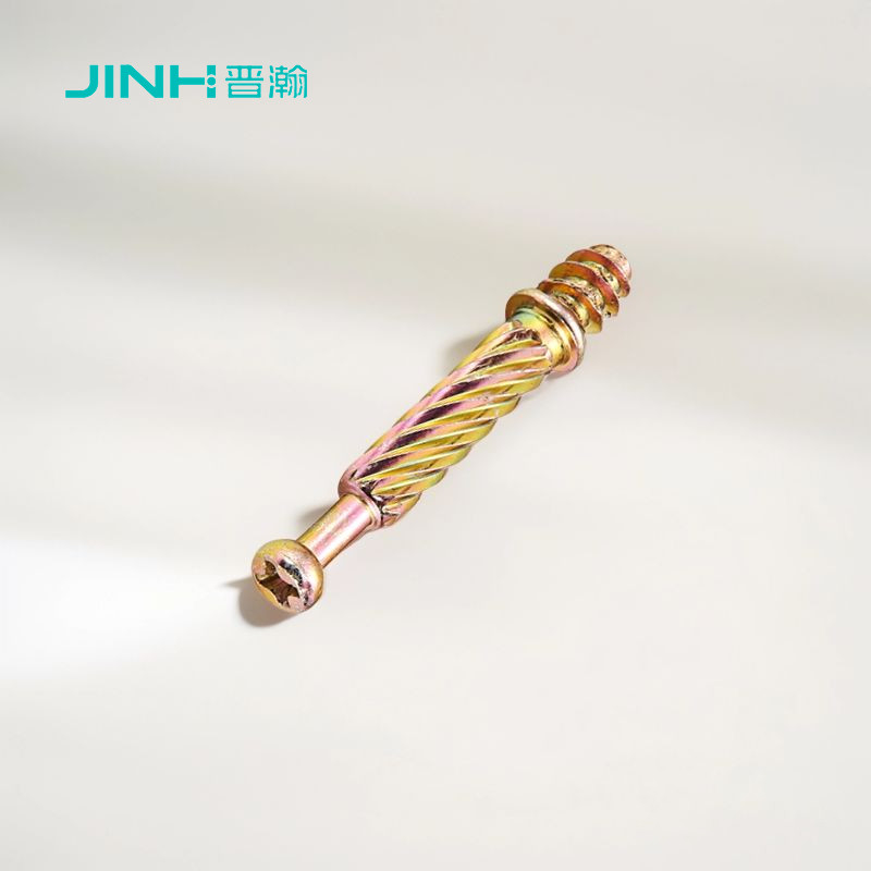 Jh-2031 Carbon Steel Cam Screw Dowel 40mm High-Strength Panel Fastener For K/D Furniture With Minifix Cam Locks