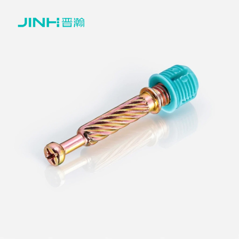 Jh-2083 Anti-Corrosion Cam Dowel Screw 40mm Steel Cabinet Connector For Kd Furniture Construction