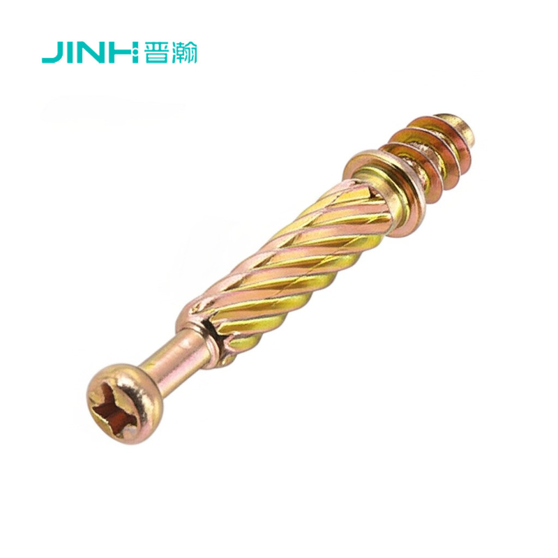 JH-2031 Minifix Connecting Bolt | 3-in-1 Cam Lock Fastener | 40mm Knurled Cold Rolled Steel | Concealed Fastening for Cabinets​
