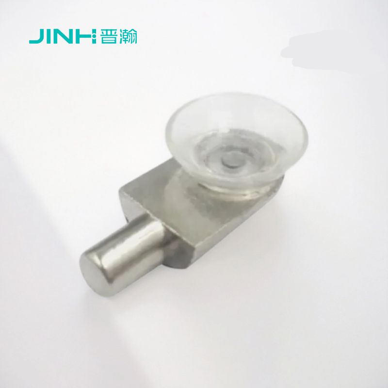 concealed metal shelf pegs - Transparent Bracket & Nickel Plated Base for Glass Shelves, Holds 23mm Thick, JH-4011 Model​