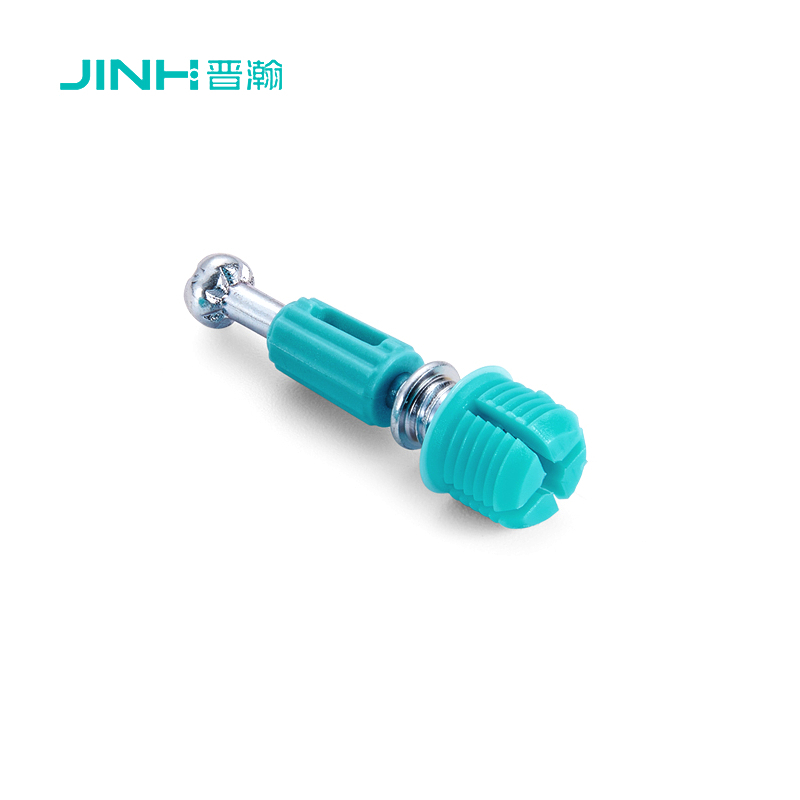 JH-2161 40mm cam lock fastener screw | Nylon Insert & Zinc-Plated Bolt | For 15mm+ Panel Furniture Assembly