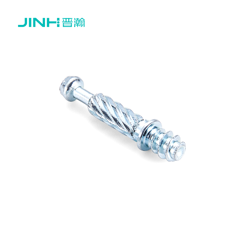Jh-2170 Oem Customizable Furniture Panel Connector | Cold-Drawn Carbon Steel, 32mm Length, Blue Zinc Plated