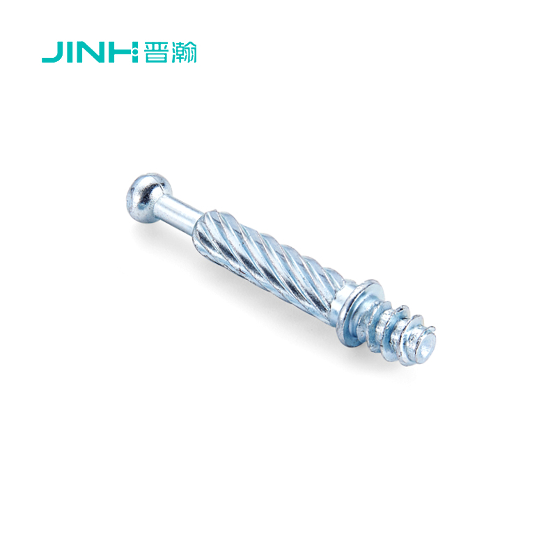 Jh-2171 Profession Cam Lock Fastener Screw For Flat-Pack Furniture Assembly, Cold-Drawn Carbon Steel, Blue Zinc Plated, 40mm Length