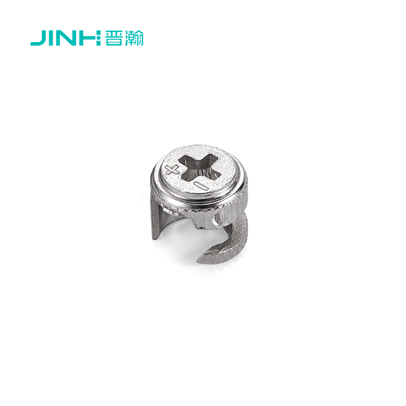 Jh-1048 Steel 12mm Cam Lock | Nickel Plated Cold Rolled Steel | Concealed Installation | High Friction Design For Cabinets & Wardrobes