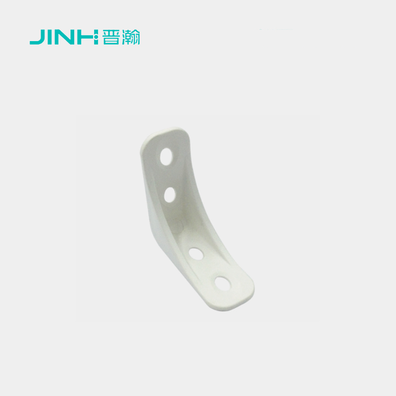 JINHAN JH-17009 15x30mm L-Shape Plastic Corner Bracket, 4-Hole Injection Molded High-Strength Furniture Connector for Hidden Cabinet & Wardrobe Assembly