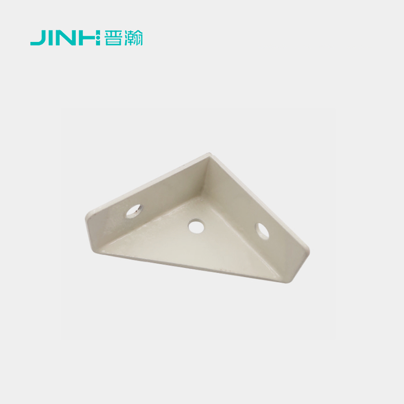 JINHAN Heavy-Duty Steel Triangle Corner Bracket JH-17016, 92x66x18.5mm Powder-Coated Angle Connector for Cabinet/Wardrobe Panel Reinforcement, 3-Hole Fastening, Ultra-Strong Furniture Joints