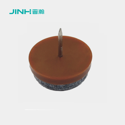 Wooden Furniture 15mm Nail On Glides Plastic Material With OEM Customized