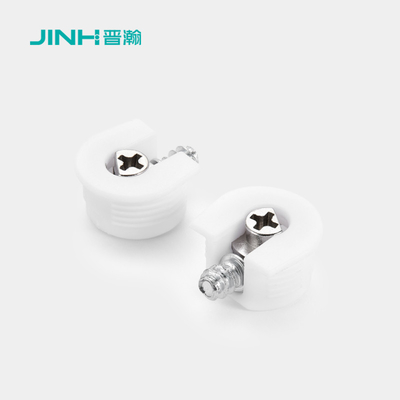 20*12.5mm Metal Cabinet Shelf Pins White Furniture Panel Connector For KD Furniture
