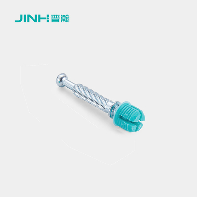 Blue Zinc Plated Cam Fitting Screw Adjustable Furniture Connecting Fitting For Drawer Construction