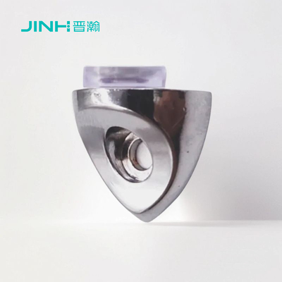 Nickel Plated Fish Mouth Type Glass Panel Clamp For 2-9mm Thickness Glass In Zinc Alloy
