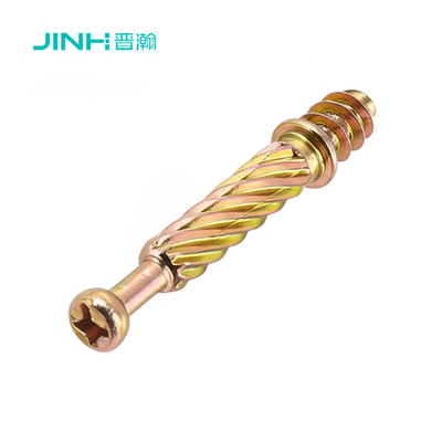 JH-2031 Minifix Connecting Bolt | 3-in-1 Cam Lock Fastener | 40mm Knurled Cold Rolled Steel | Concealed Fastening for Cabinets​