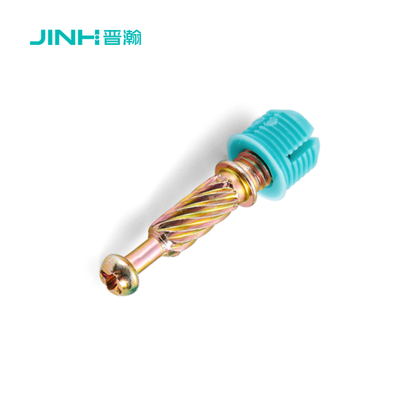Durable Color Zinc Plated Cold-Rolled Carbon Steel Bolt & Nylon Expansion Anchor Kit for 15mm+ Panel Furniture (JH-2154)