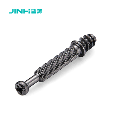 JH-2167 Eccentric Cam Fastener Bolt | 40mm Cold Drawn Steel | 12N Torque | Black Nickel Plated | For 15mm+ Panels