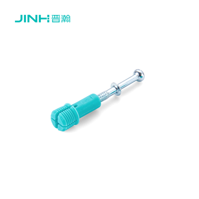 JH-2063 Minifix Bolt de Expansão com Conector Excêntrico de Fechadura de Câmara. Aço de Carbono e Nylon laminados a frio.