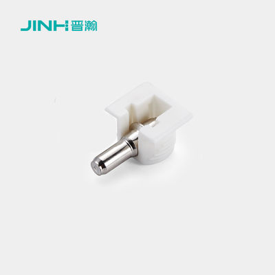 Jh-4015 Office Storage Shelves Furniture Shelf Pegs, Heavy-Duty White Abs Plastic With Nickel-Plated Steel, For 12mm+ Board Thickness, Invisible Furniture Connector