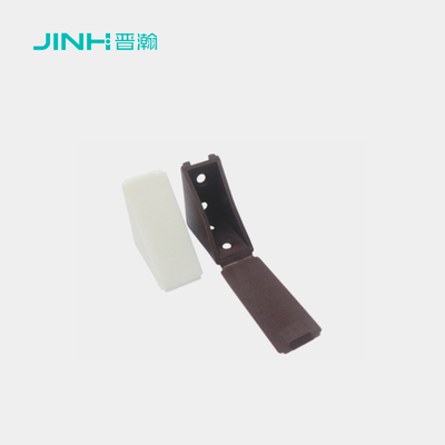 JH-17010 10x28mm L-Shape Plastic Corner Bracket with Cover, High-Strength Injection Molded, Hidden Fastening for Cabinet & Wardrobe