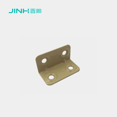 JINHAN JH-17013 12x12mm High Strength Steel Corner Bracket, Zinc Plated, 4-Hole Hidden Fastener for Cabinet & Wardrobe