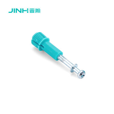 JH-2163 Furniture Connecting Bolt & Expanding Nut, 32mm Minifix Cam Lock Fitting, Cold Drawn Steel & Nylon Fastener for 15mm+ Board