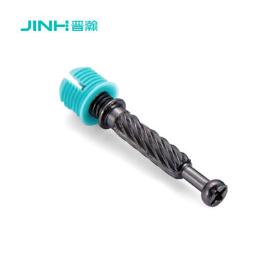 JH-2168 40mm Furniture Connecting Bolt for Eccentric Cams | Cold Drawn Carbon Steel with Black Nickel Plating | Up to 12N Torque | For 15mm+ Board