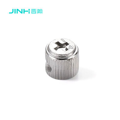 JINHAN JH-1048 Minifix Cam Lock, Diamètre 12mm, Acier Laminé à Froid Nickelé, Connecteur Excentrique pour Fixation Cachée, Conception à Haute Friction pour Meubles et Armoires